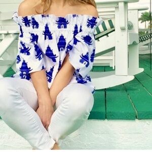 hello dobson pagoda off‎ shoulder top new with tags
